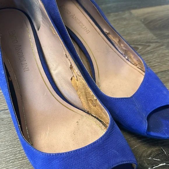 Blue peep toe heels - Picture 2 of 5